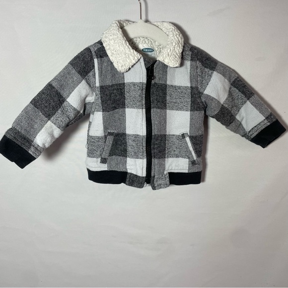 Old Navy Lined Plaid Jacket 6-12mo - Picture 1 of 6